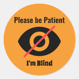 Sticker Rond Bouton d'aveugle de symbole