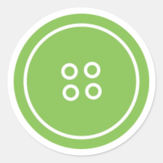 Sticker Rond Bouton mignon (vert) (Devant)