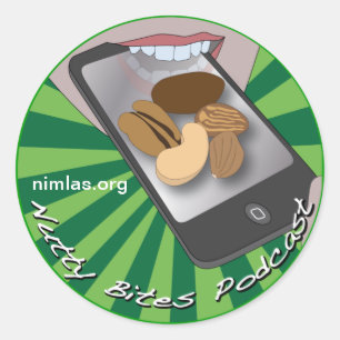 Sticker Rond Bouton Morsures de noix