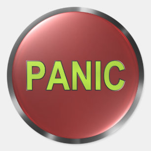 Sticker Rond Bouton Panique