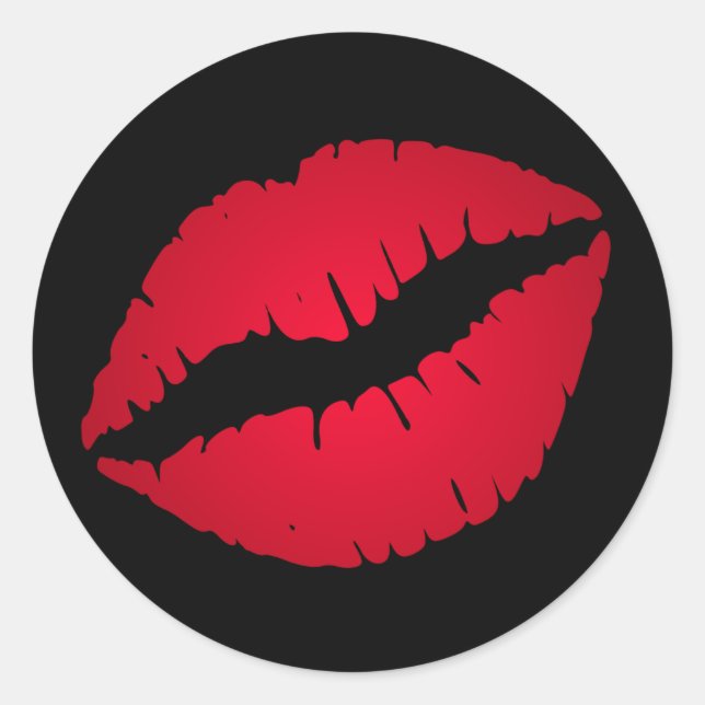 Sticker Rond Bouton rouge à lèvres Rich (Devant)