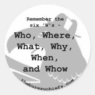 Sticker Rond Bouton Six W