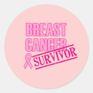 Sticker Rond Bouton Survivant du cancer du sein