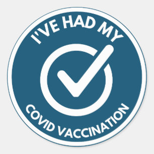 Sticker Rond bouton vacciné