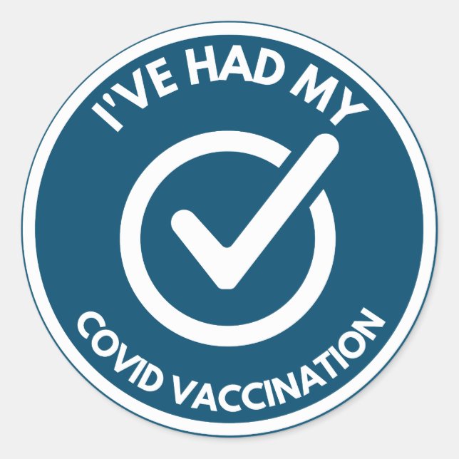 Sticker Rond bouton vacciné (Devant)