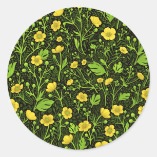 Sticker Rond Boutons sur noir