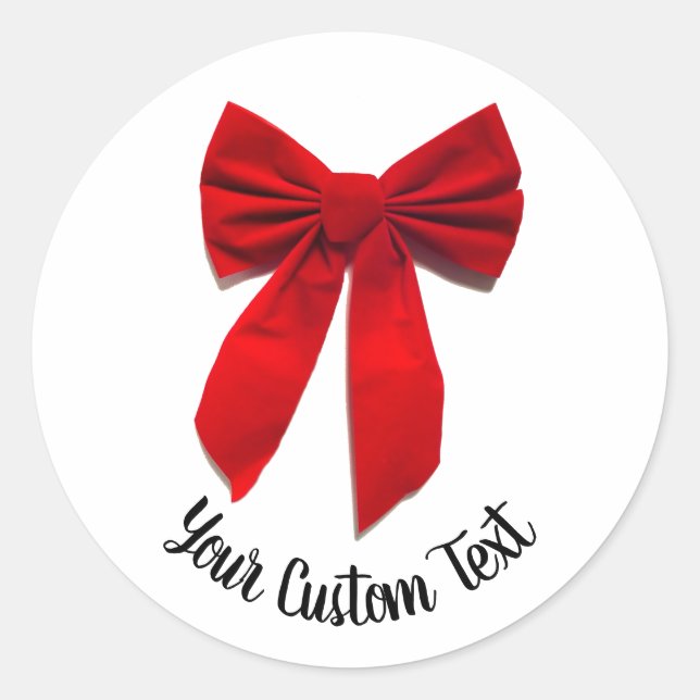 Sticker Rond Bow rouge (Devant)