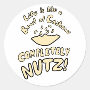Sticker Rond Bowl of Cashews