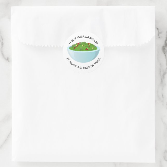 Sticker Rond Bowl of Guacamole (Sac)