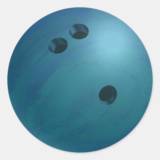 Sticker Rond Bowling Ball Blue (Devant)