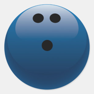 STICKER ROND BOWLING BLEU
