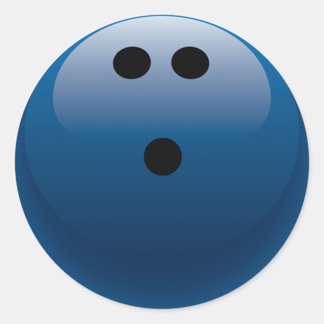 STICKER ROND BOWLING BLEU (Devant)