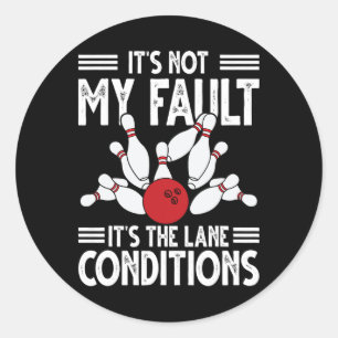 Sticker Rond Bowling Femme Homme
