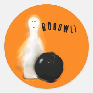 Sticker Rond Bowling Halloween drôle