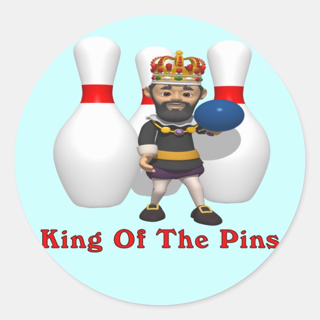 Sticker Rond Bowling King (Devant)