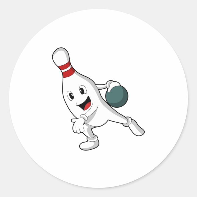 Sticker Rond Bowling pin Bowling (Devant)