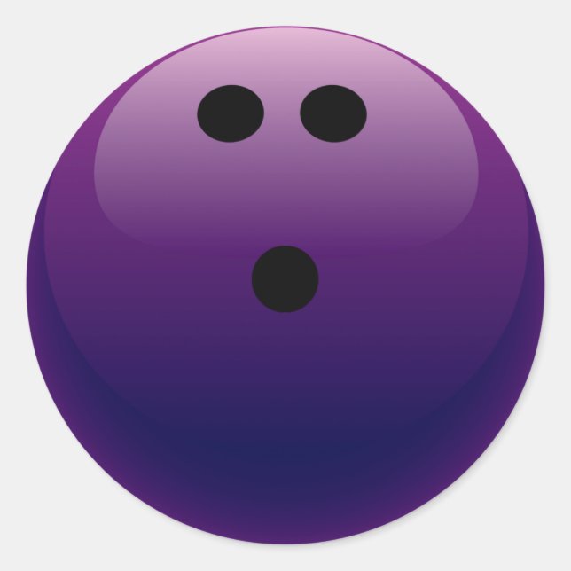 STICKER ROND BOWLING PURPLE (Devant)