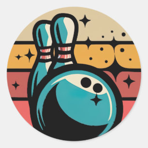 Sticker Rond Bowling vintage