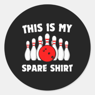 Sticker Rond Bowny C'Est Mon Rétro Spare Shirt Bowling