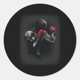 Sticker Rond Boxe
