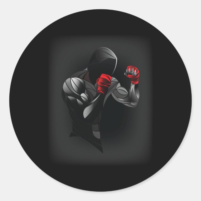 Sticker Rond Boxe (Devant)