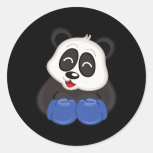 Sticker Rond Boxe - Ours Panda