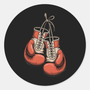 Sticker Rond Boxer Boxer American traditionnel Tattoo Art Flash