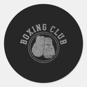 Sticker Rond Boxeur de boxe