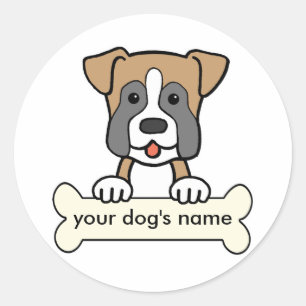 Sticker Rond Boxeur personnalisé