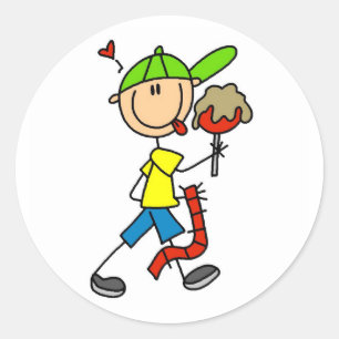 Sticker Rond Boy Carnival Goer