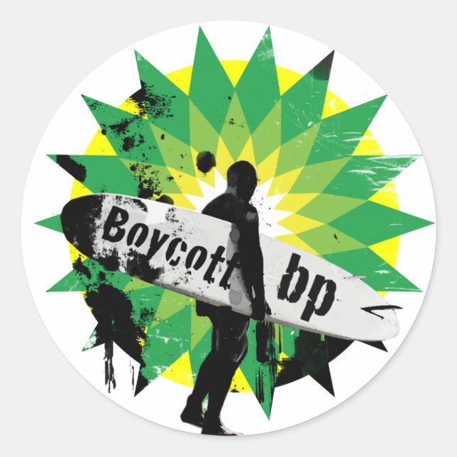 Sticker Rond Boycott bp (Devant)