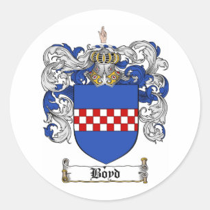 STICKER ROND BOYD FAMILLE CREST - BOYD COAT D'ARMES