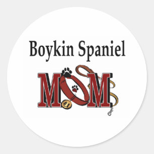 Sticker Rond Boykin Spaniel Chien MOM
