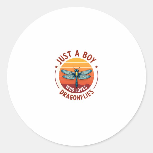 Sticker Rond Boys Dragonfly (2) (Devant)