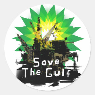 Sticker Rond bp_Enregistrer l'autocollant du Golfe