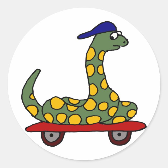 Sticker Rond BR- Boa Constrictor Skateboard (Devant)