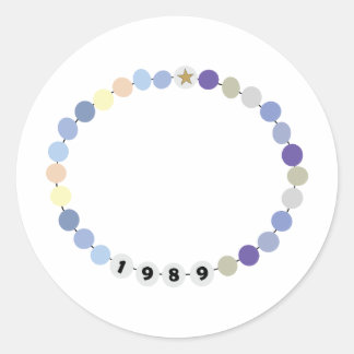 Sticker Rond Bracelet d'amitié 1989
