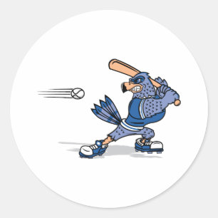 Sticker Rond Bradley Blue Jay