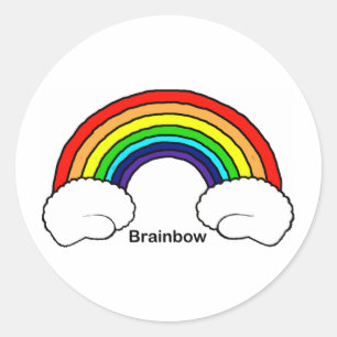 Sticker Rond Brainbow