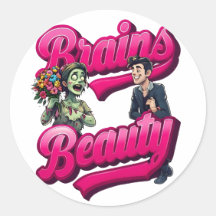 Brains & Beauté - Design Humour Zombie