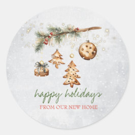 Sticker Rond Branche Arbre, Ornements, Vacances Étoiles