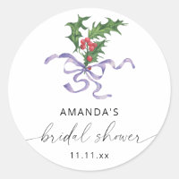 Branche de houx d'hiver - Baby shower