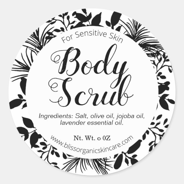 Sticker Rond Branches noires sur Spa de carrosserie blanc (Devant)
