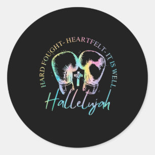 Sticker Rond Brandon Hard Fight Hallelujah Loue Jésus