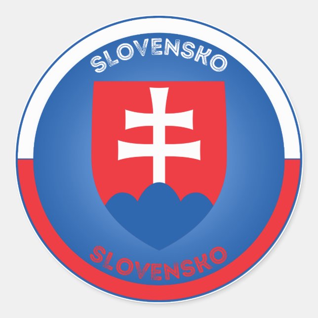Sticker Rond Bras de Slovaquie forme circulaire (Devant)