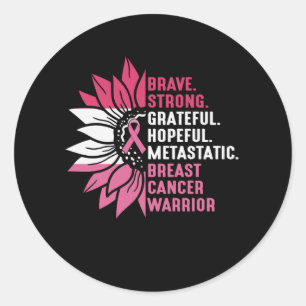 Sticker Rond Brave Strong