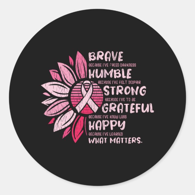 Sticker Rond Brave Strong (Devant)