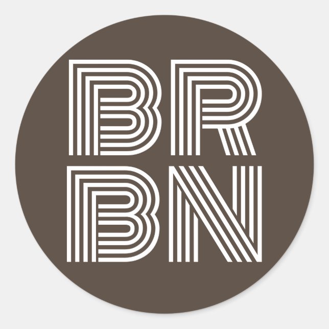 Sticker Rond BRBN Bourbon Hunter Whiskey Collector (Devant)