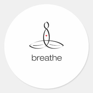 Sticker Rond Breathe - Style Black Regular