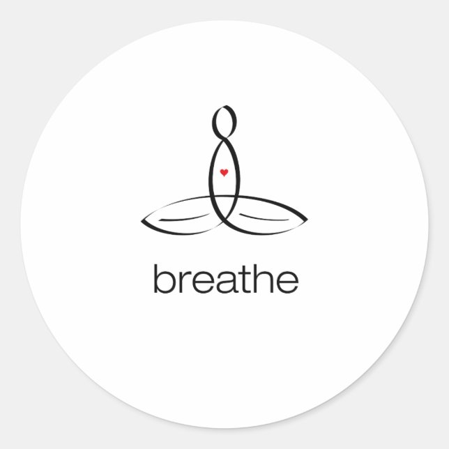 Sticker Rond Breathe - Style Black Regular (Devant)